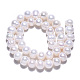 Hebras de perlas de agua dulce cultivadas naturales PEAR-S001-9-10mm-3-5