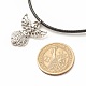 Ожерелье из сплава феи с подвеской из искусственной кожи для женщин NJEW-JN03862-7