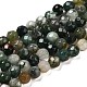 Chapelets de perles en agate mousse naturelle&nbsp;G-Z068-B08-02-1
