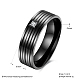 Valentine's Day Gifts Titanium Steel Cubic Zirconia Couple Rings For Men RJEW-BB16446-9-3