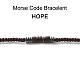 Hope Morsecode Stretch-Armbänder Set BJEW-JB07352-05-9