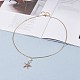 Starfish and Natural Pearl Beads Pendant Necklace for Summer Vacation NJEW-JN03744-01-2