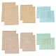 Gomakerer 12 Blatt 6 Stile selbstklebende digitale Buchstaben-Dekoraufkleber aus Kupfernickel DIY-GO0001-29-1