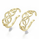 Brass Micro Pave Clear Cubic Zirconia Cuff Earrings EJEW-S201-203G-NF-1