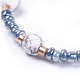 Bracelets perlés tressés avec fil de nylon réglable BJEW-JB04376-04-2