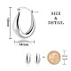 Boucles d'oreilles créoles en argent sterling plaqué rhodium Shegrace 925 JE909A-3