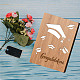 Carte de voeux en bambou et enveloppe en papier avec nœud papillon AJEW-WH0202-010-6