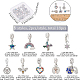 Benecreat 18 pièces 9 style alliage de placage de rack européen breloques pendantes FIND-BC0002-62-2