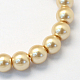 Backen gemalt pearlized Glasperlen runden Perle Stränge HY-Q003-4mm-42-2