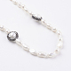 Collares de perlas naturales de agua dulce con cuentas y rhinestone de arcilla polimérica NJEW-F174-12-2