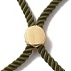 Наполовину готовые браслеты-слайдеры из скрученной миланской веревки FIND-G032-01G-17-5