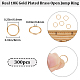Beebeecraft 1 Box 300Pcs Open Jump Rings 18K Gold Plated Brass Single Loop 8mm Single Loop Small Circle Frames Key Chain Connector for Bracelet Necklace Jewelry Making KK-BBC0008-72A-2