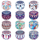 BENECREAT 24Pcs 12 Mixed Colors Candle Tins Flower Pattern Round Containers with Lids Candle Containers for Aromatherapy Candle Making CON-BC0002-18-1
