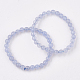 Dentelle bleu agate bracelets élastiques naturelles BJEW-S138-01C-2