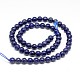 Lapis lazuli naturale perle tonde fili X-G-I181-09-4mm-2