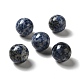 Perles de jaspe tache bleue naturelle G-A206-02-07-1