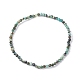 3mm Natural African Turquoise(Jasper) Beads Stretch Bracelet for Girl Women BJEW-JB07284-05-1