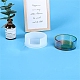 Diyの丸い収納ボックスのシリコンモールド  レジン型  UVレジン用  エポキシ樹脂ジュエリー作り  ホワイト  11.2x4.2cm  内径：8.8のCM DIY-P010-20-1