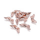 Perles en alliage d'or rose sans nickel et sans plomb PALLOY-J471-34RG-FF-1