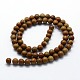 Chapelets de perles en pierre en bois naturel G-I199-17-12mm-2