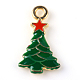 Noël alliage d'arbre pendentifs émail X-ENAM-Q033-21-2