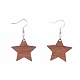 Wood Dangle Earrings EJEW-JE04008-2
