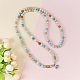 SUNNYCLUE 1 Bag DIY 108 Mala Prayer Beads Wrap Bracelets Necklace Making Kit Natural Amazonite Gemstone 8mm Jewelry Starter Kit DIY-SC0005-46-6