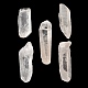 天然石クオーツクリスタルビッグサイズペンダントトップ  水晶  多面カット  長方形チャーム  60.5~68x13~20x13~17.5mm  穴：2mm G-M408-B01-1