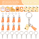 CHGCRAFT 9Sets Resin Bread Simulation Pendants Bread Resin Keychain Making Kits with Faux Suede Tassel Pendant and Iron Findings for DIY Crafts Keychains Making DIY-CA0005-18-2