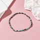 3mm Natural African Turquoise(Jasper) Beads Stretch Bracelet for Girl Women BJEW-JB07284-05-2