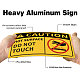 Señales de advertencia de aluminio con protección UV e impermeables AJEW-WH0111-K09-4
