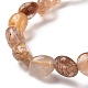 Bracelets extensibles en perles de quartz rutile naturel BJEW-K213-38-3