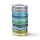 10 rouleau de 10 couleurs de cordon en polyester pour animaux de compagnie à 6 plis OCOR-L046-03B-1