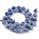 Perles de jaspe tache bleue naturelle X-G-R482-07-8mm-2