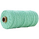 工芸品の編み物用の綿糸  アクアマリン  3mm  約109.36ヤード（100m）/ロール KNIT-PW0001-01-09-1