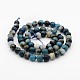 Nature Agate Round Bead Strands G-I136-6mm-17-2