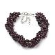 Natürliche Granat Perlenketten und Armbänder SJEW-Q034-02-3