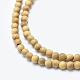 Chapelets de perles en bois naturel WOOD-P012-01-4mm-3