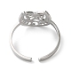 304 anello a polsino aperto in acciaio inossidabile RJEW-C063-02P-3