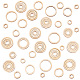 Pandahall 120 pz anelli di collegamento rotondi in legno dischi di legno perline WOOD-PH0009-52-1