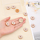 CHGCRAFT 10Pcs Donut Shaped Silicone Beads for DIY Necklaces Bracelet Keychain Making Handmade Crafts SIL-CA0001-44-3