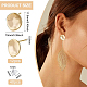 Accessoires de boucle d'oreille en laiton 12pcs benecreat KK-BC0008-34-2