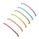 Set di braccialetti con perline acriliche a forma di orso stile arcobaleno da 6 pz per bambini BJEW-JB10066-5