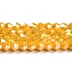 Brins de perles de verre galvanisées de couleur unie opaque GLAA-F029-P4mm-A04-1