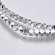 Chapelets de perles en hématite synthétique sans magnétique G-K237-08K-2
