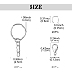 20Pcs Iron Split Key Rings IFIN-YW0003-40-2