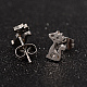 304 acier inoxydable pendentifs en strass et stud ensembles bijoux boucles d'oreilles X-SJEW-D070-16P-3