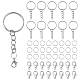 20 pièces porte-clés fendus en fer IFIN-YW0003-40-1