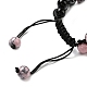 Perles de pierres précieuses mélangées naturelles et synthétiques bracelets de perles tressées BJEW-SW00001-01-3