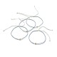 Bracelets de perles tressées de quartz fumé naturel réglables BJEW-F391-A18-1